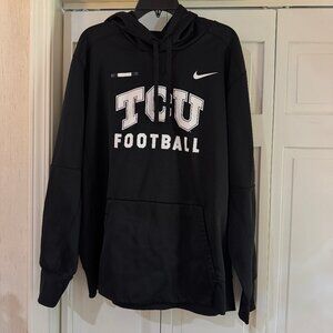 TCU Horned Frogs Nike Football Hoodie XL Black Sweatshirt Mens NCAA Top